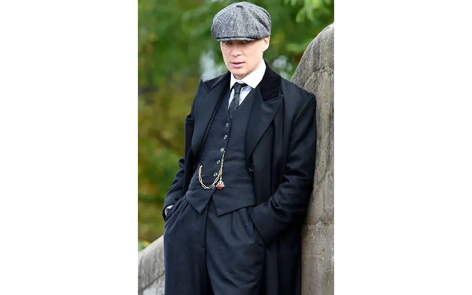 Mens Peaky Blinders Costume Peaky Blinder Outfit - Include Peaky Blinder Actor Cap Thomas Shelby Black Herringbone Wool