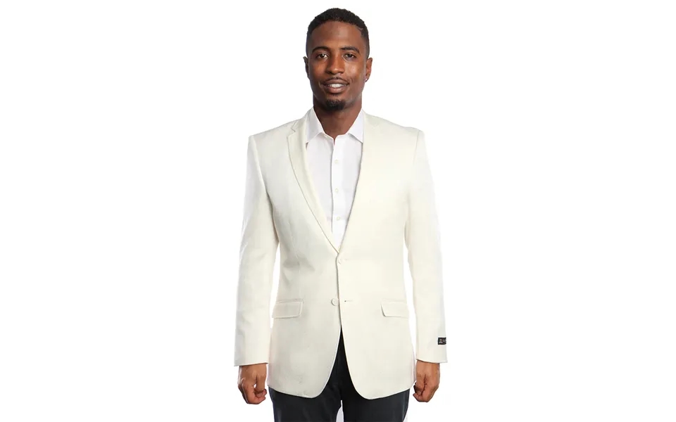 Mens Slim Notch Ivory Dinner Jacket Suit
