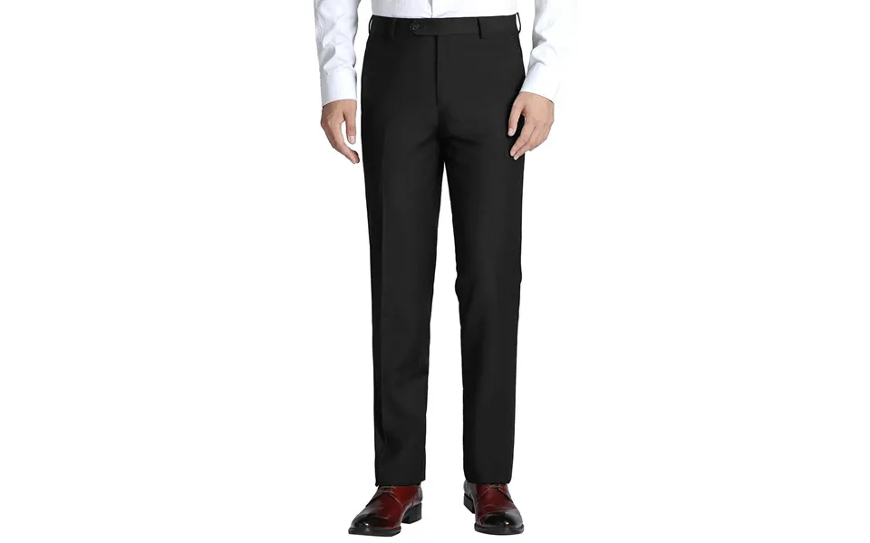 Slim Fit Men's Wool Dress Pants - Black, Stylish & Comfortable
