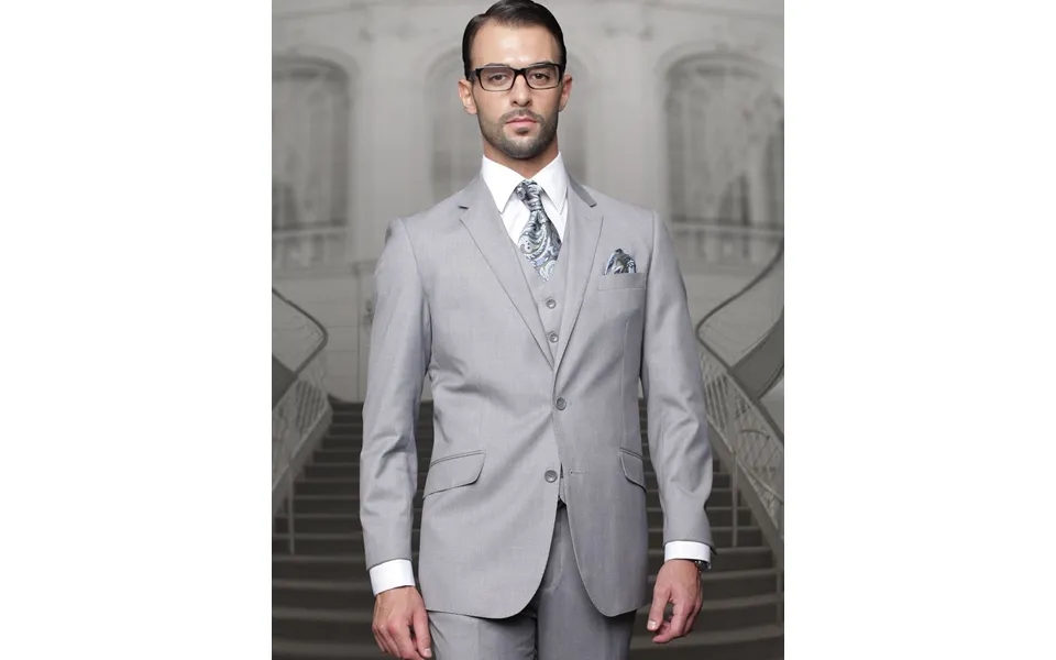 Statement Big & Tall Mens 100% Wool 3 Piece Fashion Suit