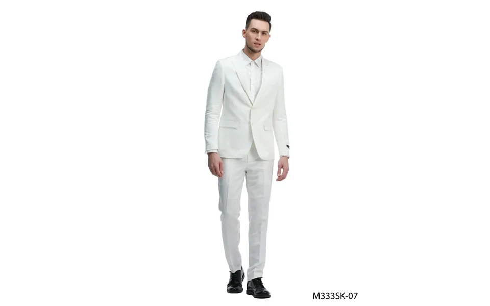 Tazio Men's Slim Fit 2-piece Suit - Solid Color