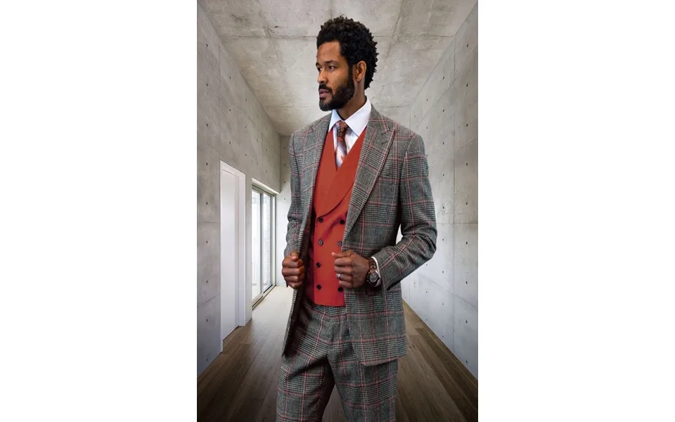 Vibrant Men's 3 Piece Wool Suit 100% Luxury Wool Statement