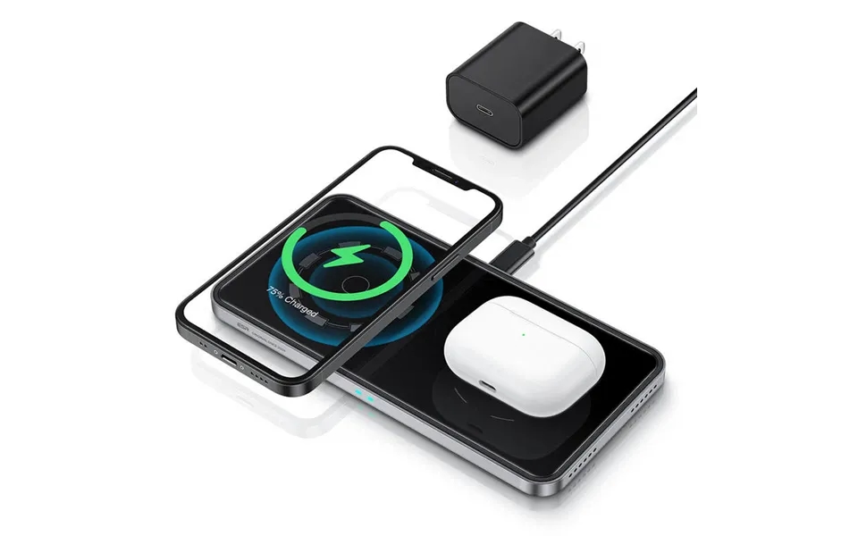 2-in-1 Magnetic Wireless Charger Halolock Us Plug