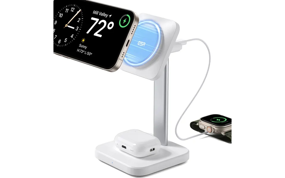 2-in-1 Watch Wireless Charging Set Halolock White