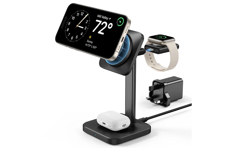 3-in-1 Watch Wireless Charging Set Halolock Black