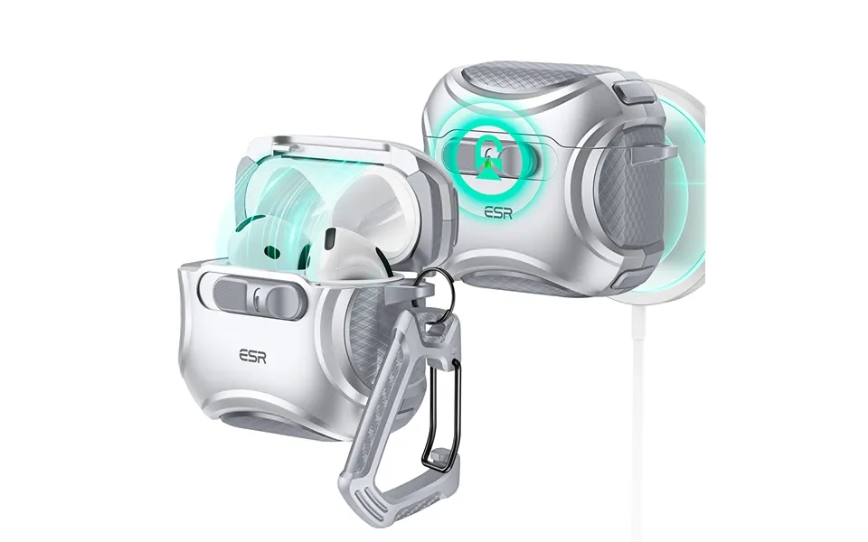 Airpods 4 Cyber Flicklock Case Halolock Silver