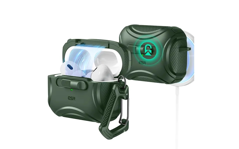 Airpods Pro 2023 2022 2019 Cyber Flicklock Case Halolock Forest Green