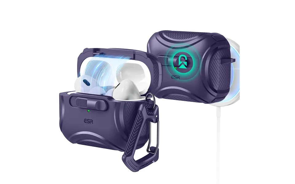 Airpods Pro 2023 2022 2019 Cyber Flicklock Case Halolock Purple