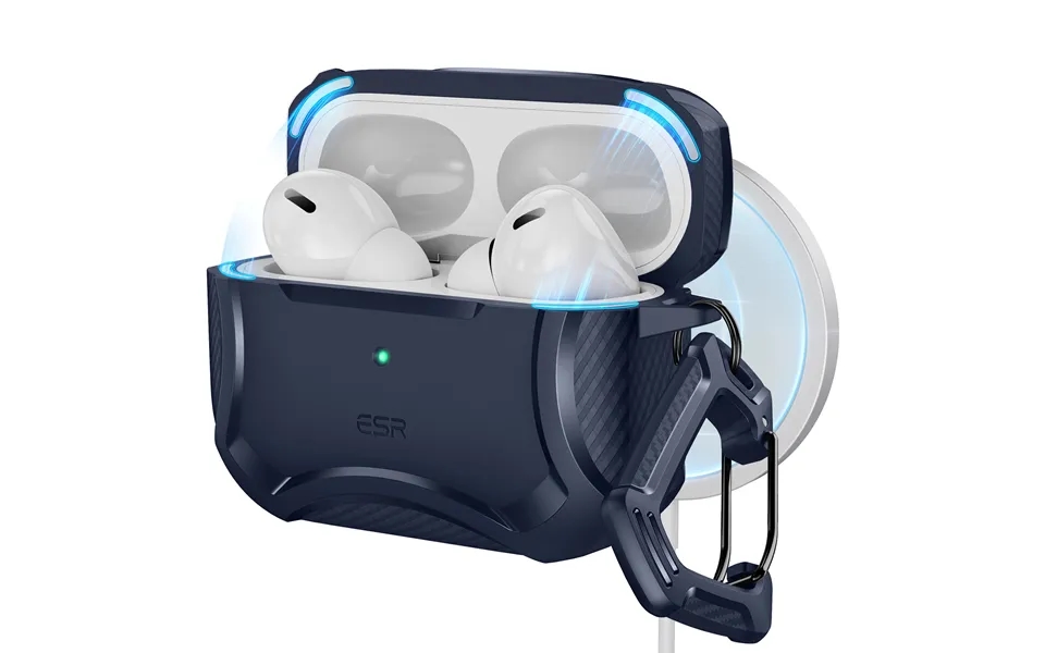 Airpods Pro 2023 2022 2019 Cyber Tough Case Halolock Navy Blue