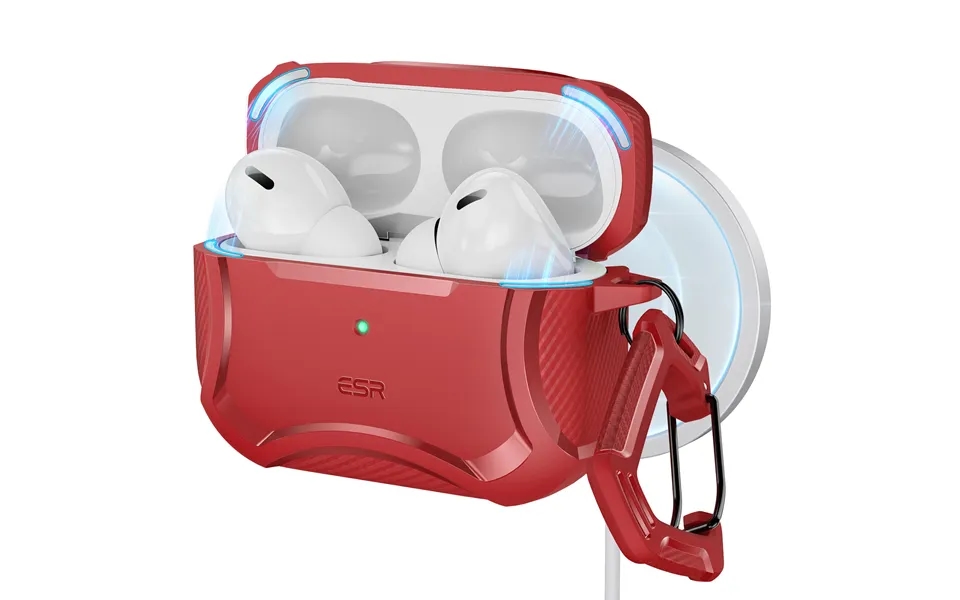 Airpods Pro 2023 2022 2019 Cyber Tough Case Halolock Red