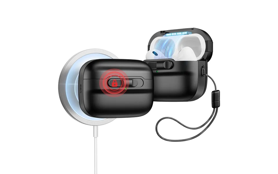 Airpods Pro 2023 2022 2019 Pulse Flicklock Case Halolock Black