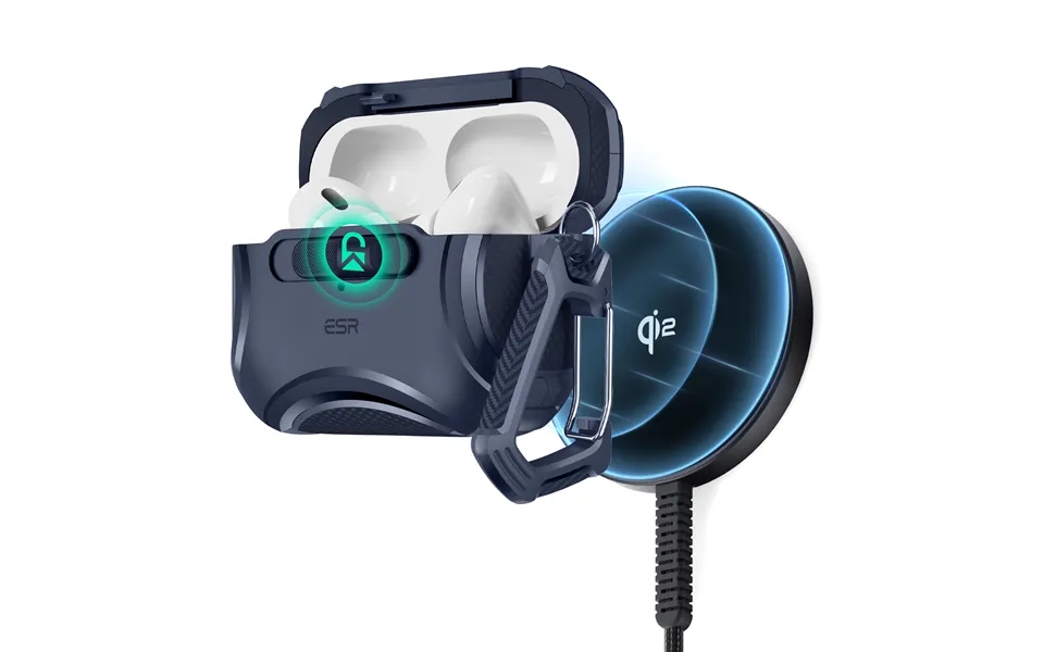 Cyber Flicklock Snap-and-charge Bundle For Airpods Pro 2023 2022 2019 Dark Blue