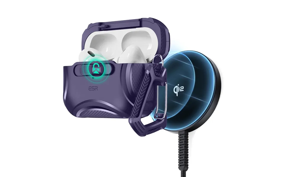 Cyber Flicklock Snap-and-charge Bundle For Airpods Pro 2023 2022 2019 Purple