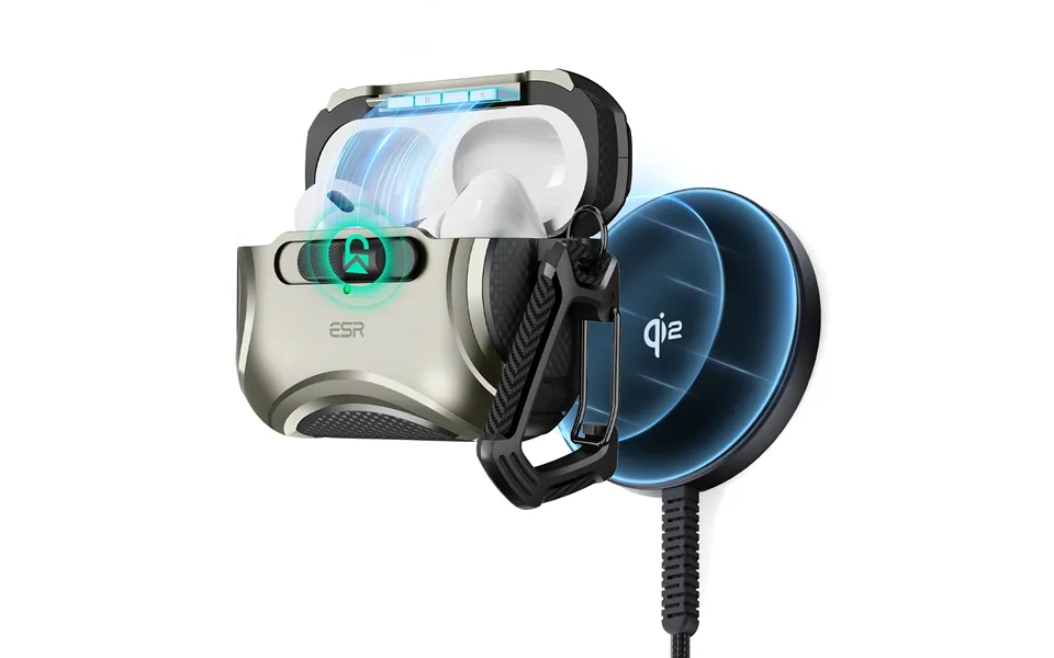 Cyber Flicklock Snap-and-charge Bundle For Airpods Pro 2023 2022 2019 Titanium