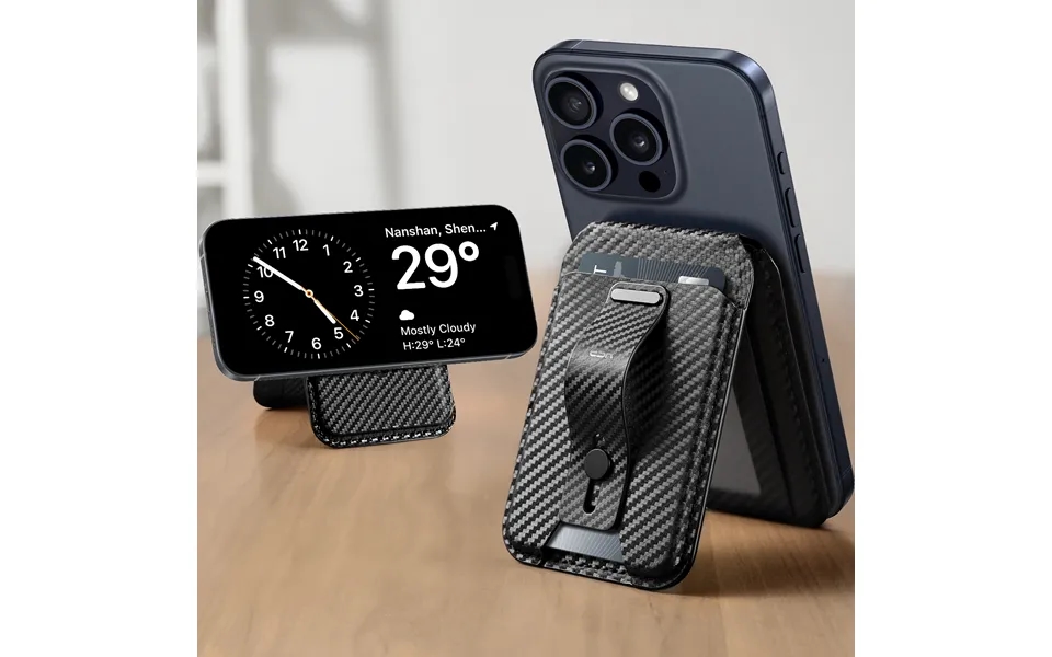 Grip Wallet Stand Halolock Black Carbon Fiber