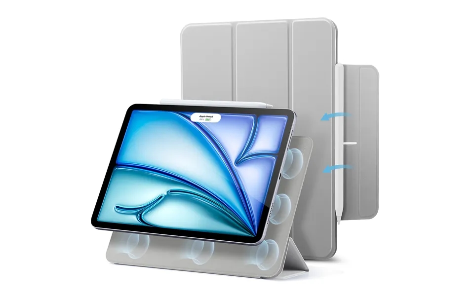 Ipad Air 11 2024 - Air 10.9 5th 4th Gen Rebound Magnetic Case Grey