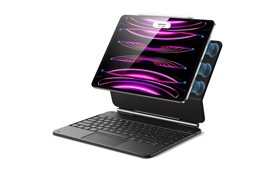 Ipad Air 13 2024 Pro 12.9 2022 Rebound Magnetic Keyboard Case Us Layout-black