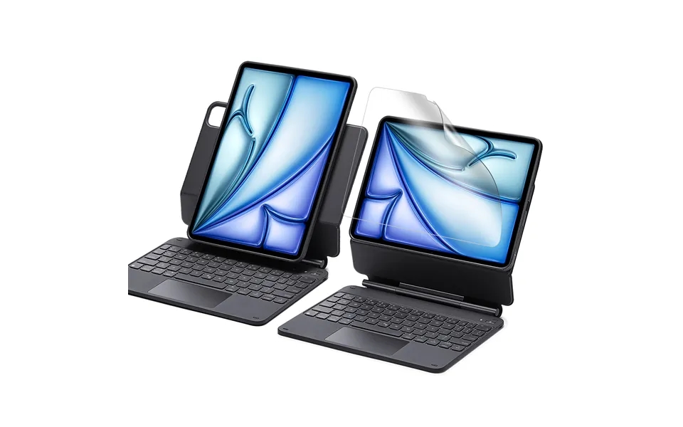 Ipad Air 13 2024 Rebound Magnetic Keyboard Case 360 Paper-feel Bundle Uk Layout-black