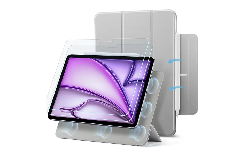 Ipad Air 13 2024 Rebound Magnetic Protection Bundle Grey