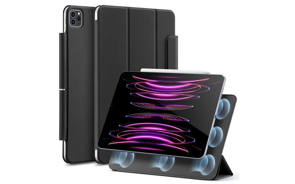 Ipad Pro 12.9 2022 2021 2020 Rebound Magnetic Case Durable Black