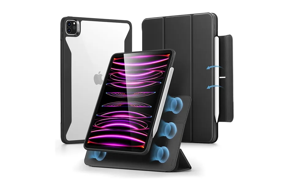 Ipad Pro 12.9 2022 2021 Rebound Hybrid Case 360 Black