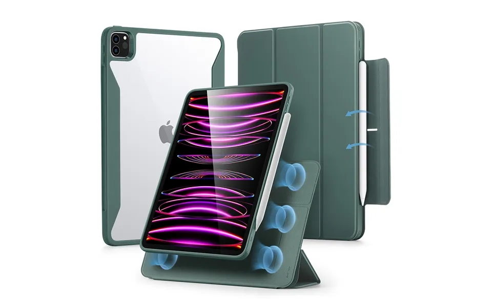 Ipad Pro 12.9 2022 2021 Rebound Hybrid Case 360 Forest Green