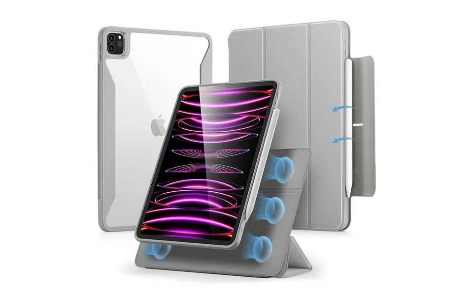 Ipad Pro 12.9 2022 2021 Rebound Hybrid Case 360 Grey