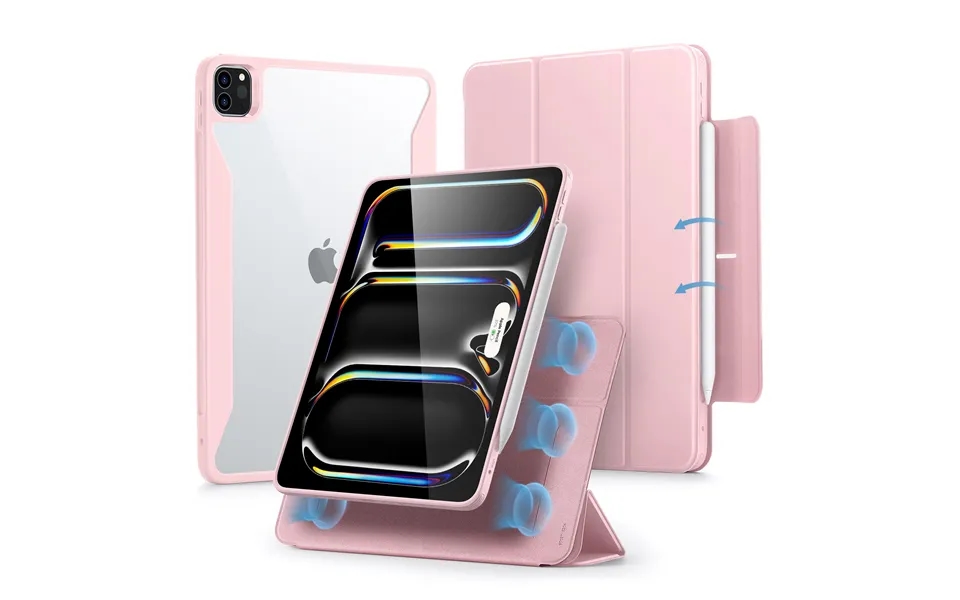Ipad Pro 13 2024 Rebound Hybrid Case 360 Pink