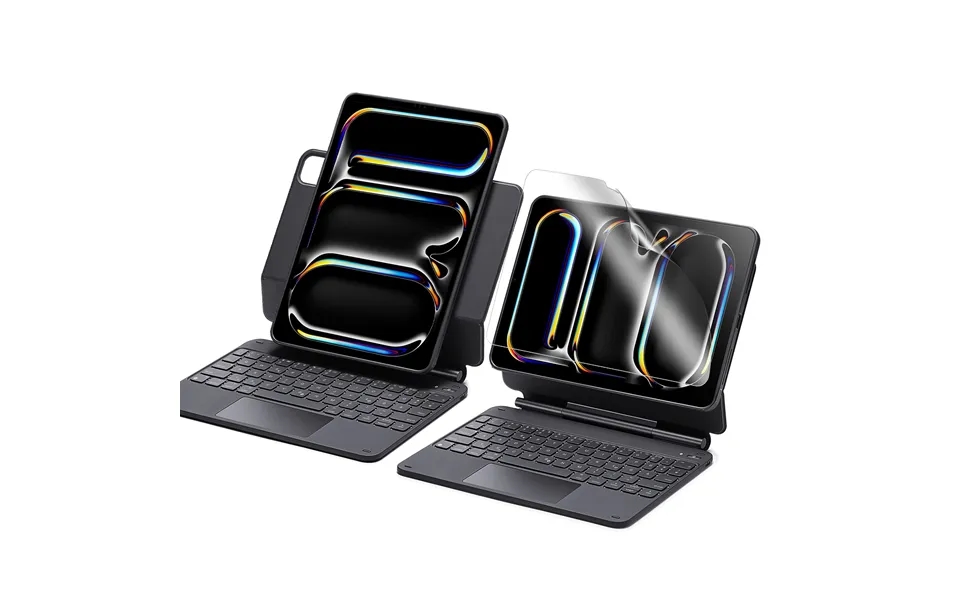 Ipad Pro 13 2024 Rebound Magnetic Keyboard Case 360 Paper-feel Bundle Uk Layout-black