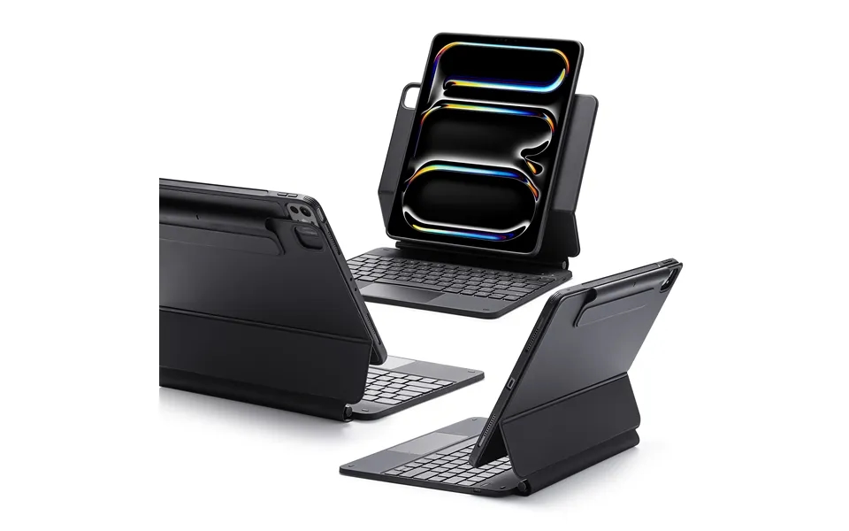 Ipad Pro 13 2024 Rebound Magnetic Keyboard Case 360 Uk Layout-black