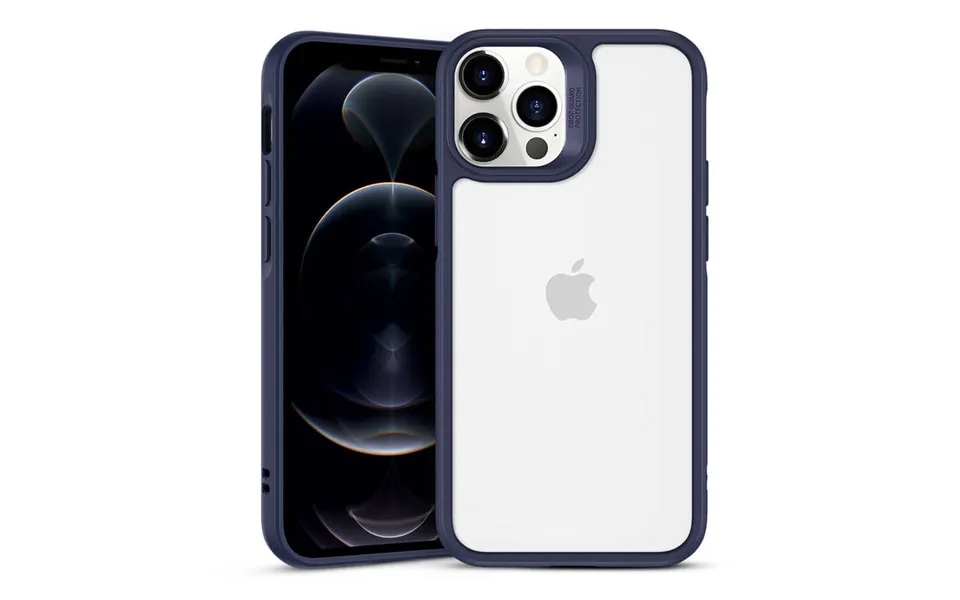 Iphone 12 Pro Max Echo Tempered-glass Hard Case Navy Blue