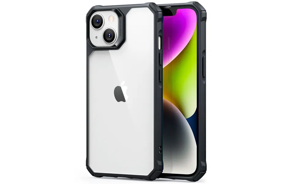 Iphone 14 13 Air Armor Clear Case Clear Black