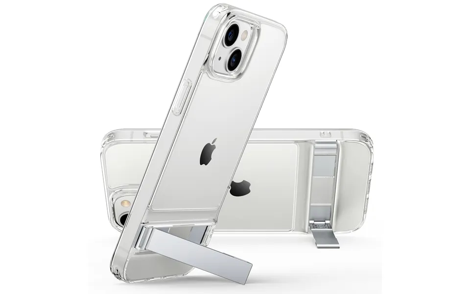 Iphone 14 13 Metal Kickstand Case Clear