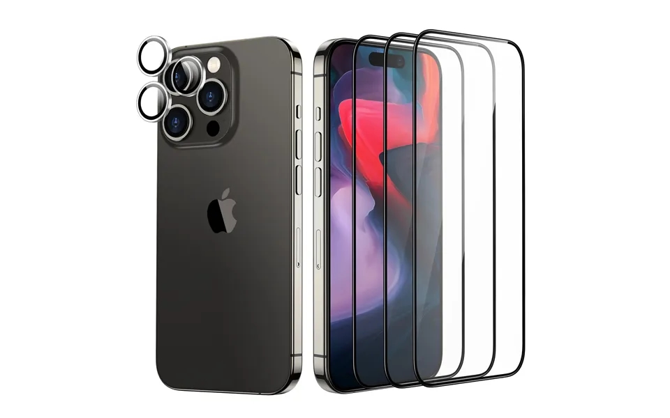 Iphone 15 Pro Armorite Screen Protector Set 3 Screen Protectors 1 Set Of Lens Protectors
