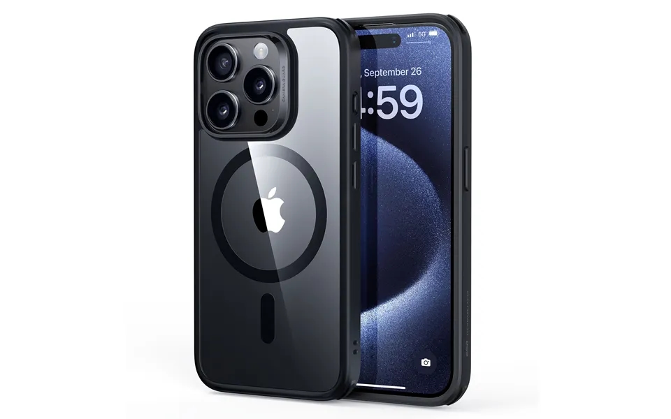 Iphone 15 Pro Classic Hybrid Case Halolock Clear Black