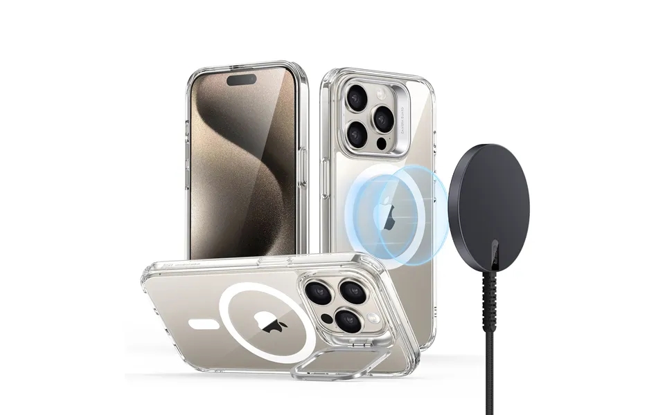 Iphone 15 Pro Snap-and-stand Charging Bundle Clear