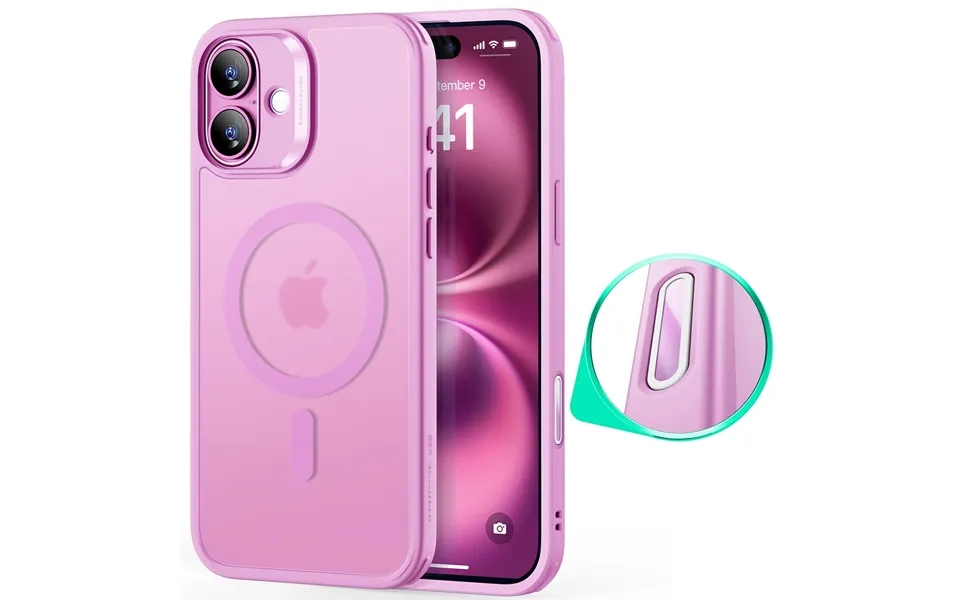 Iphone 16 Halolock Classic Hybrid Case Camera Control Frosted Pink