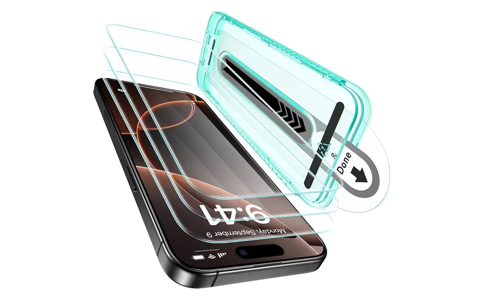 Iphone 16 Pro Max Tempered-glass Screen Protector 3 Pack With Flawless Fit Tray