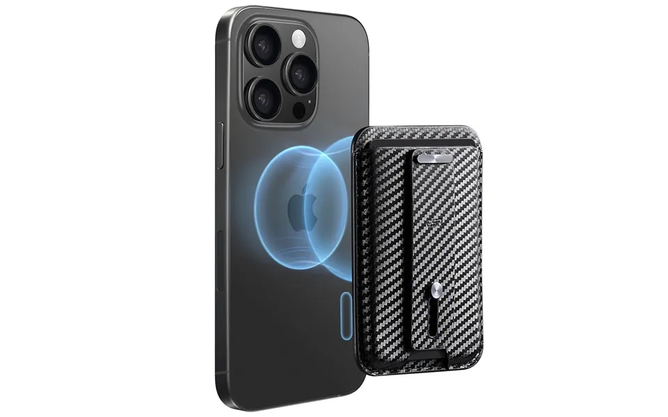 Magnetic Wallet Halolock Black Carbon Fiber