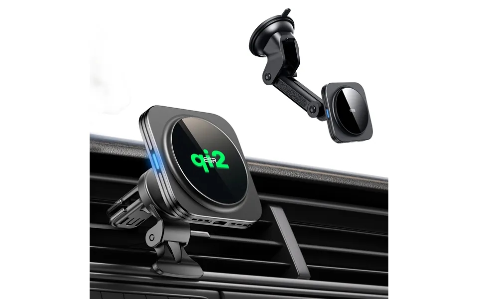 Qi2 Magnetic Wireless Car Charger Bundle Black
