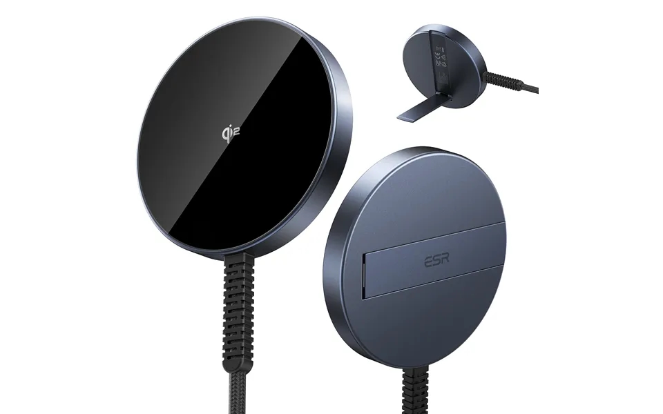 Qi2 Mini Kickstand Wireless Charger Halolock Dark Blue