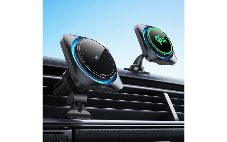 Qi2 Wireless Car Charger With Cryoboost Halolock Black