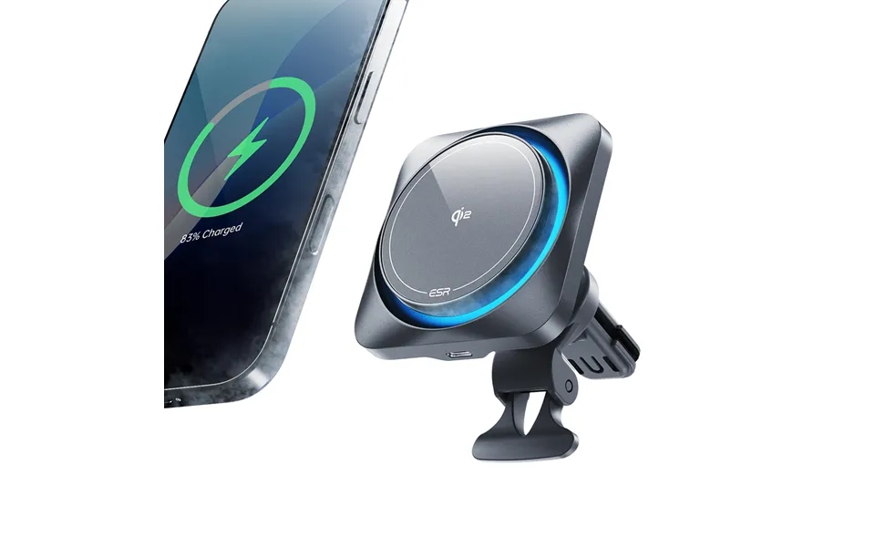 Qi2 Wireless Car Charger With Cryoboost Halolock Dark Gray