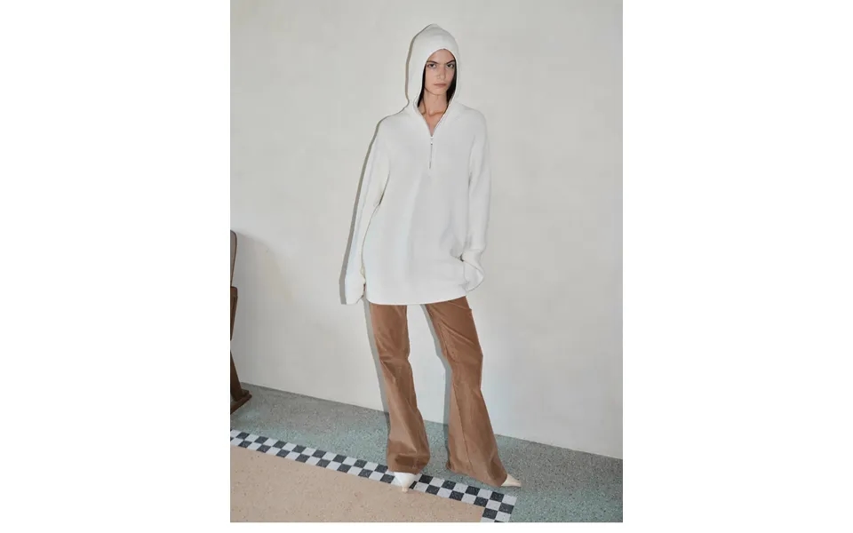 Autumn Ticket Simple And Versatile Zhongding 30s Wool Blend Hoodie Zipper Round Neck Sweater