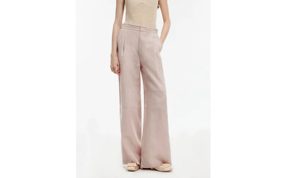 Diary Of An Old Friend Customized Breathable Ramie Oversize Suit Vest Set - L Gray Pink-thin Style Pants