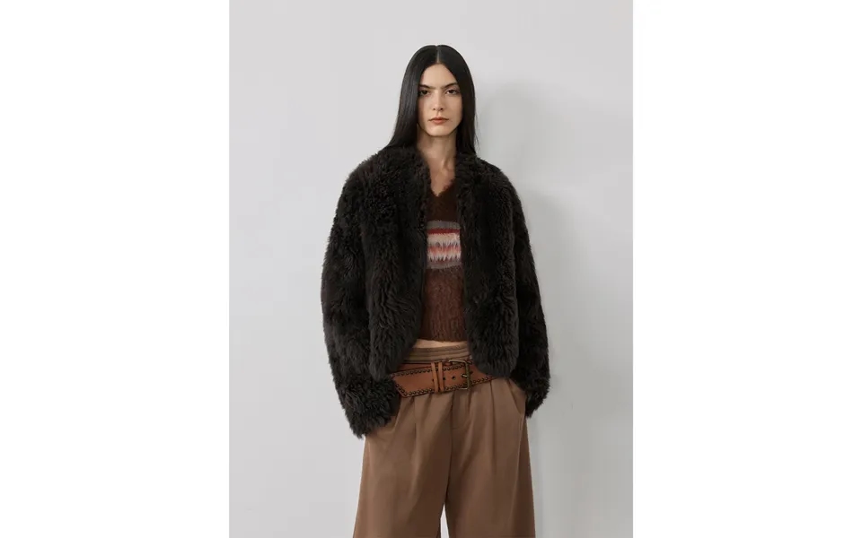 Morning Mist Fairy Tuscan Sheepskin Coat - Dusty Brown L