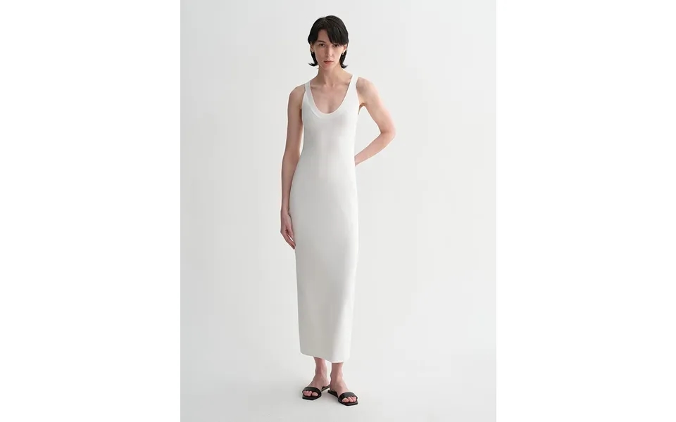 Silk Blended U-neck Two-way Wear Smooth And Silky Skin-friendly Elegant Slim Tencel Dress For Women