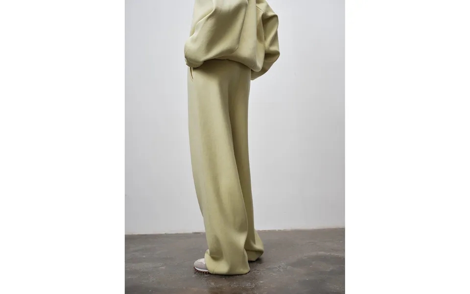 Winter Morning Sunshine French Lazy Style Wool Blend Design Loose Slimming Knit Casual Pants For Women - S Cream Yellow