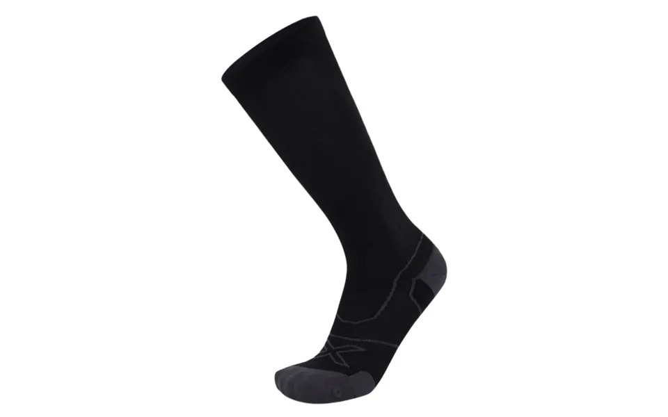 2xu Vectr Cushion Full Length Compression Socks - Black Titanium