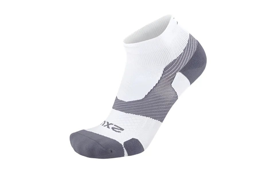 2xu Vectr Light Cushion 1 4 Crew Socks - White Grey